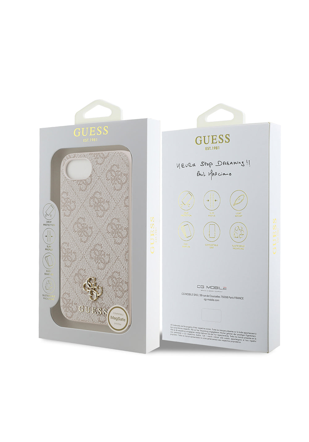 Apple iPhone 17E Kılıf Guess Orijinal Lisanslı Manyetik Şarj Uyumlu Small 4G Classic Kapak