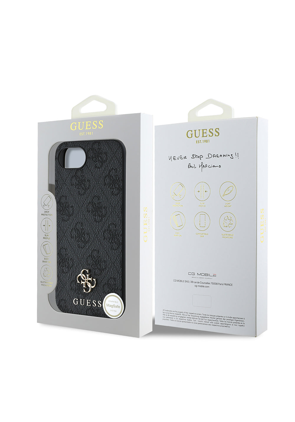 Apple iPhone 17E Kılıf Guess Orijinal Lisanslı Manyetik Şarj Uyumlu Small 4G Classic Kapak