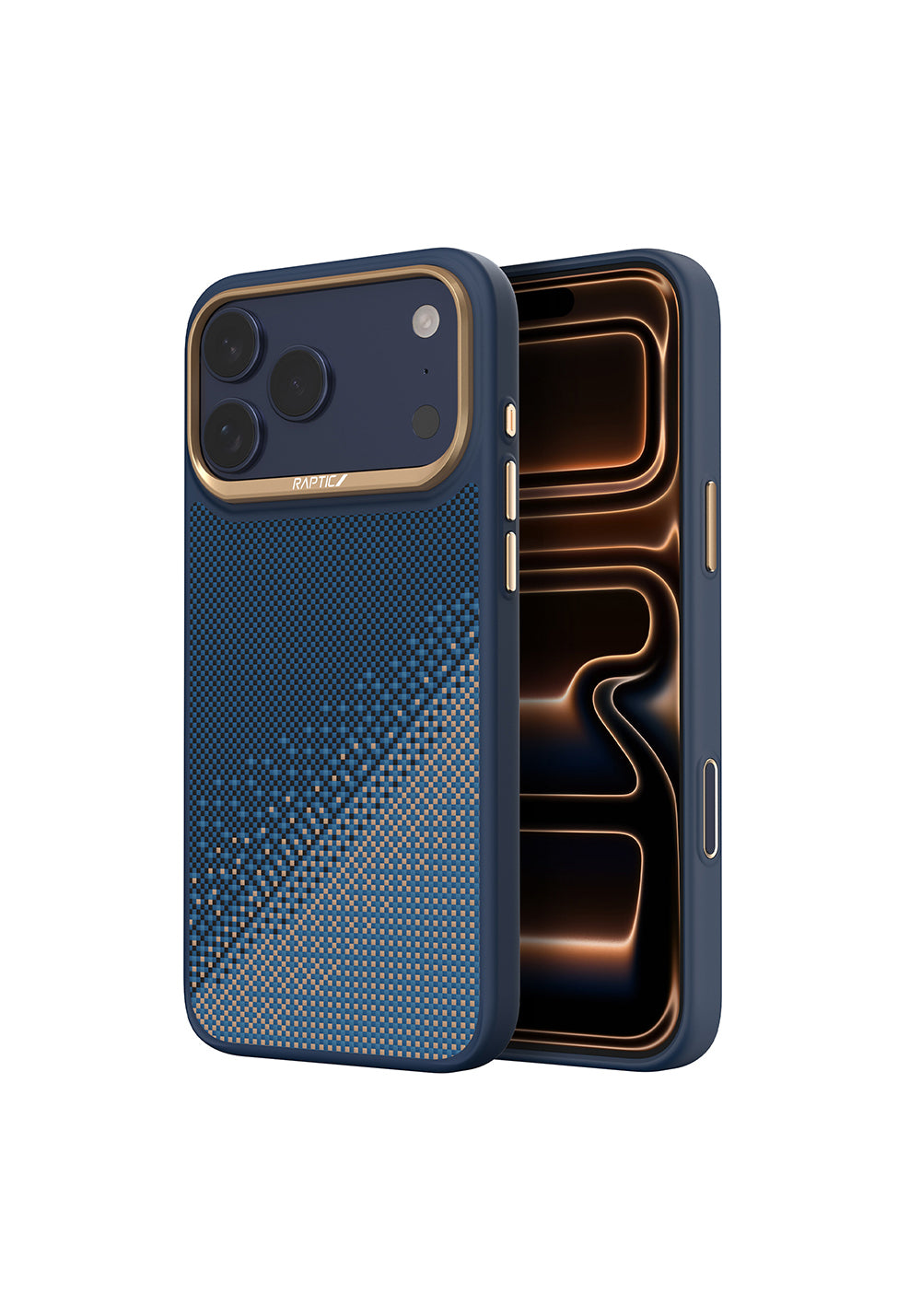 Apple iPhone 17 Pro Kılıf Manyetik Şarj Uyumlu Raptic Aramid Dual Serenity Serisi Karbon Kapak