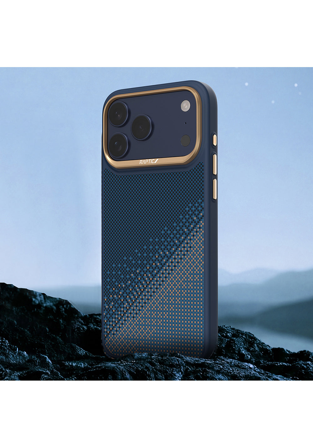 Apple iPhone 17 Pro Kılıf Manyetik Şarj Uyumlu Raptic Aramid Dual Serenity Serisi Karbon Kapak