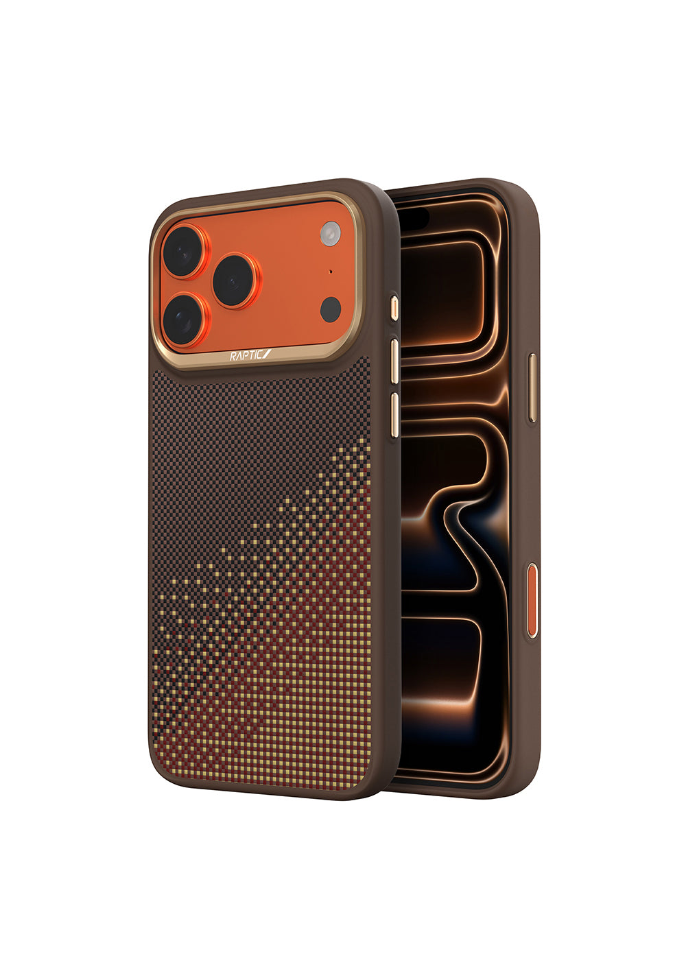Apple iPhone 17 Pro Max Kılıf Manyetik Şarj Uyumlu Raptic Aramid Dual Serenity Serisi Karbon Kapak
