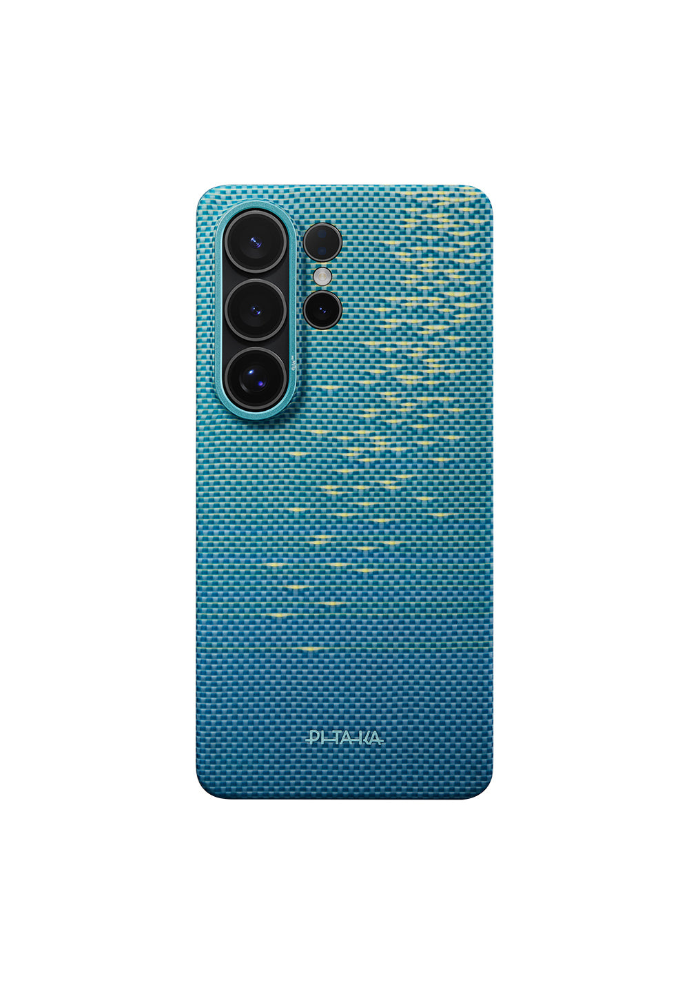Galaxy S26 Ultra Kılıf Manyetik Şarj Uyumlu Aramid Karbon Fiber Pitaka Edge Serisi Glints of Gold Kapak