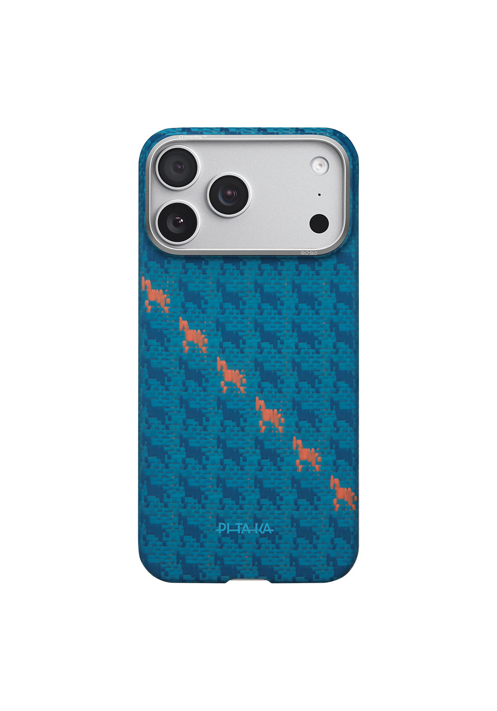 Apple iPhone 17 Pro Kılıf Manyetik Şarj Uyumlu Aramid Karbon Fiber Pitaka Edge Serisi Happiness Rides Kapak