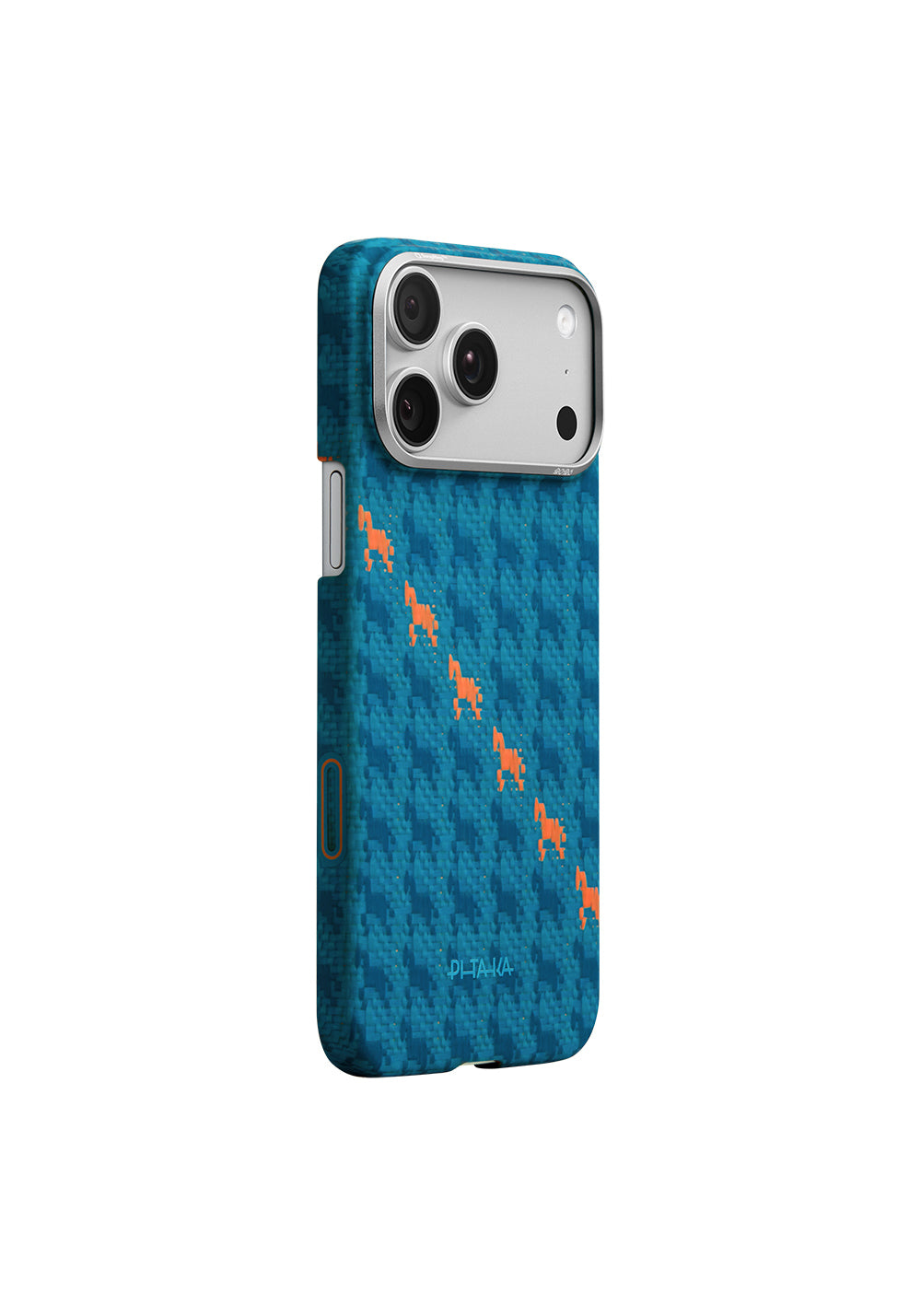 Apple iPhone 17 Pro Kılıf Manyetik Şarj Uyumlu Aramid Karbon Fiber Pitaka Edge Serisi Happiness Rides Kapak