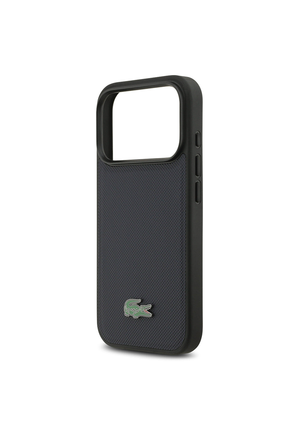Apple iPhone 17 Pro Kılıf Lacoste Orijinal Lisanslı Manyetik Şarj Uyumlu PU Pike Desenli Metal Logolu Kapak