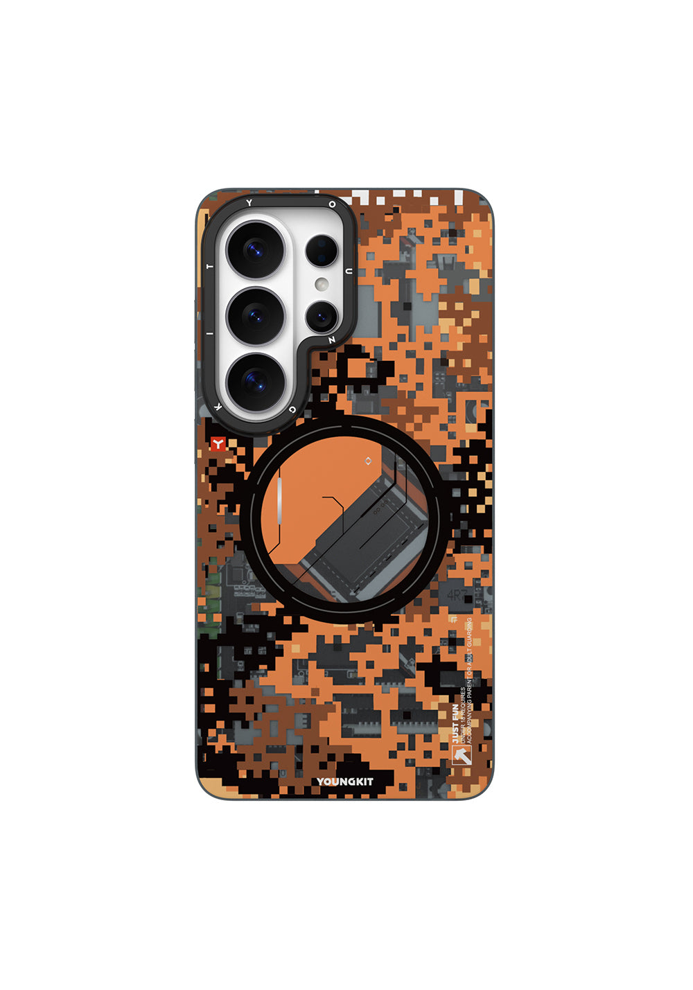 Galaxy S26 Ultra Kılıf M-Safe Şarj Özellikli Youngkit Camouflage Sykell Serisi Kapak