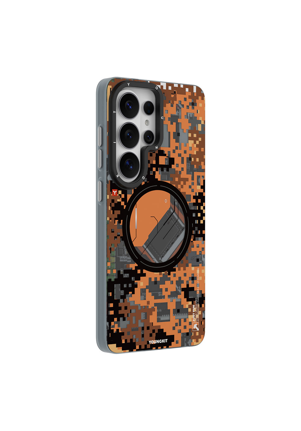 Galaxy S26 Ultra Kılıf M-Safe Şarj Özellikli Youngkit Camouflage Sykell Serisi Kapak