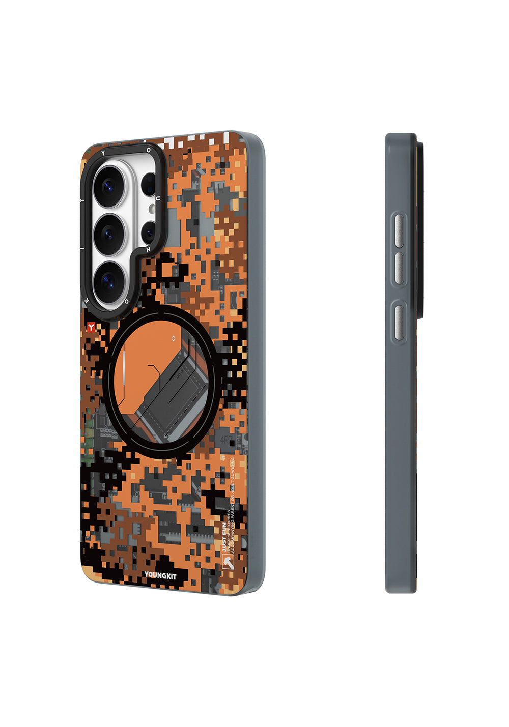 Galaxy S26 Ultra Kılıf M-Safe Şarj Özellikli Youngkit Camouflage Sykell Serisi Kapak