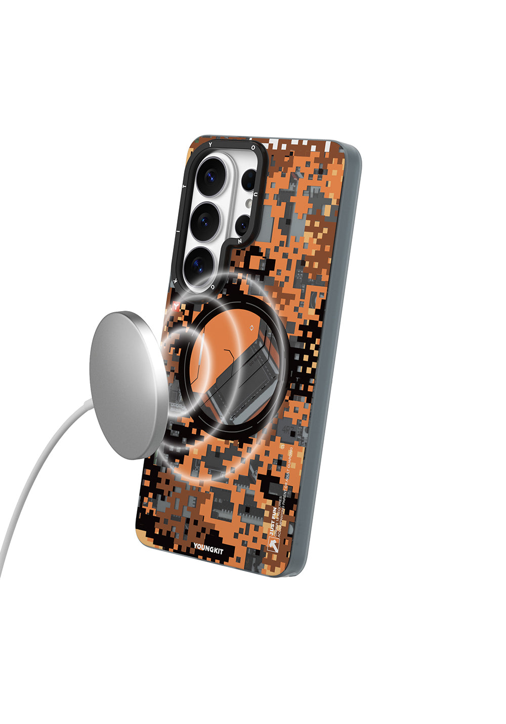 Galaxy S26 Ultra Kılıf M-Safe Şarj Özellikli Youngkit Camouflage Sykell Serisi Kapak
