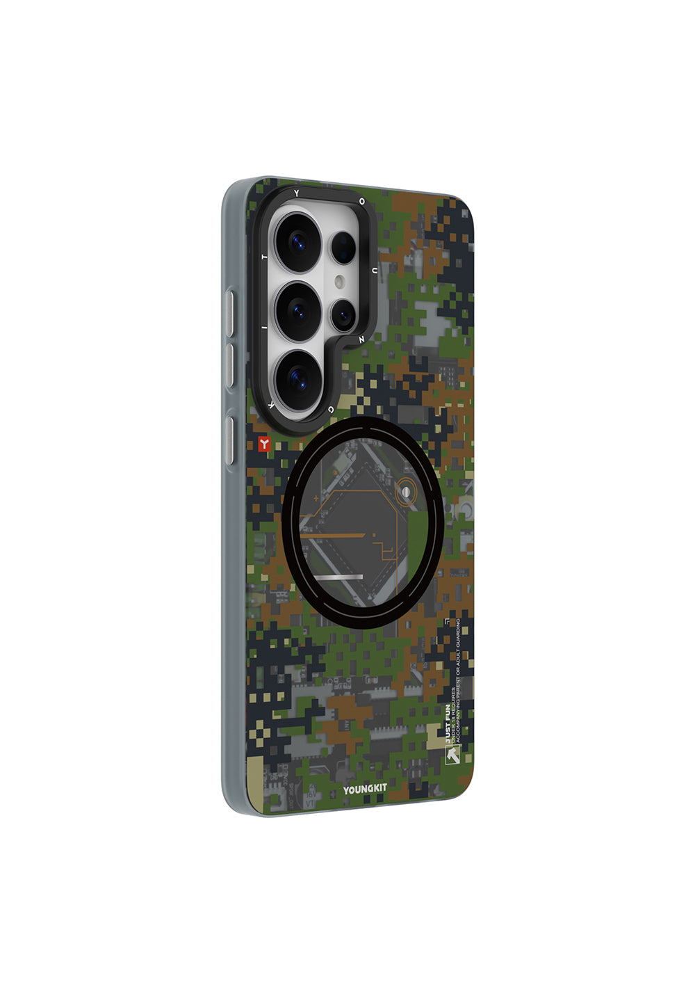 Galaxy S26 Ultra Kılıf M-Safe Şarj Özellikli Youngkit Camouflage Sykell Serisi Kapak