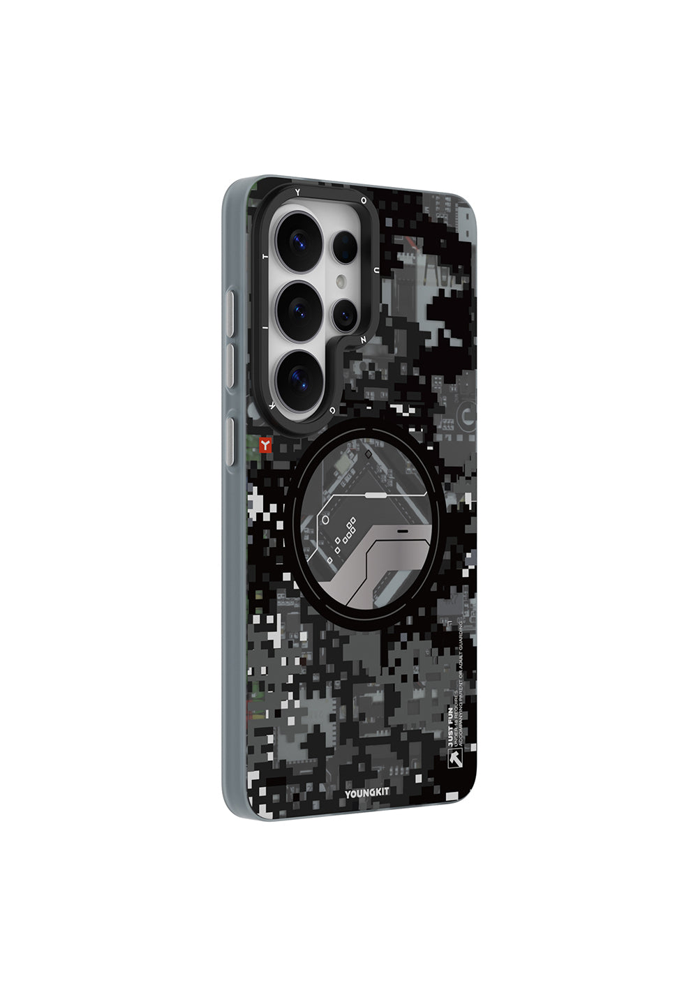 Galaxy S26 Ultra Kılıf M-Safe Şarj Özellikli Youngkit Camouflage Sykell Serisi Kapak