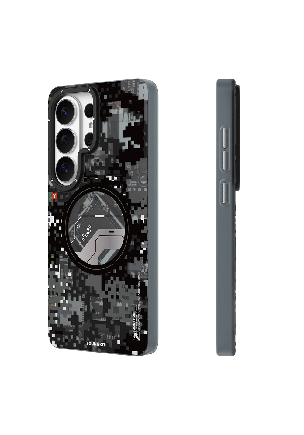 Galaxy S26 Ultra Kılıf M-Safe Şarj Özellikli Youngkit Camouflage Sykell Serisi Kapak