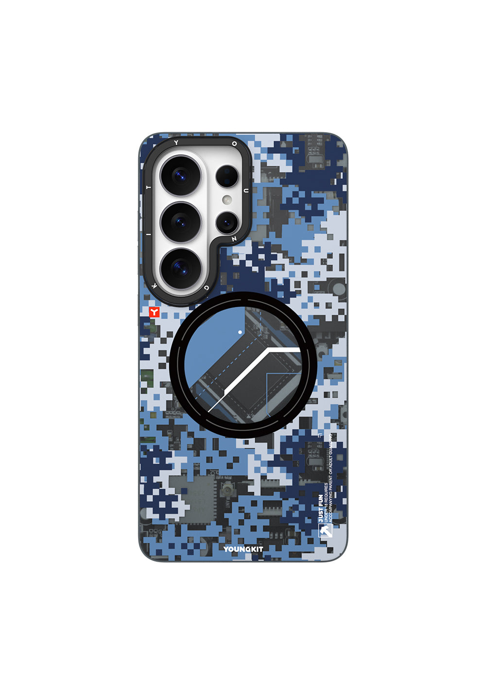 Galaxy S26 Ultra Kılıf M-Safe Şarj Özellikli Youngkit Camouflage Sykell Serisi Kapak