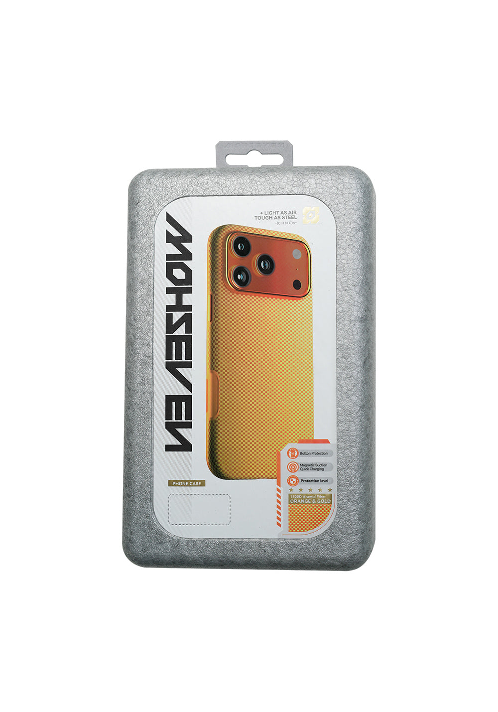 Apple iPhone 17 Pro Max Kılıf Manyetik Şarj Uyumlu Mohseven 1500D Aramid Fiber Kapak