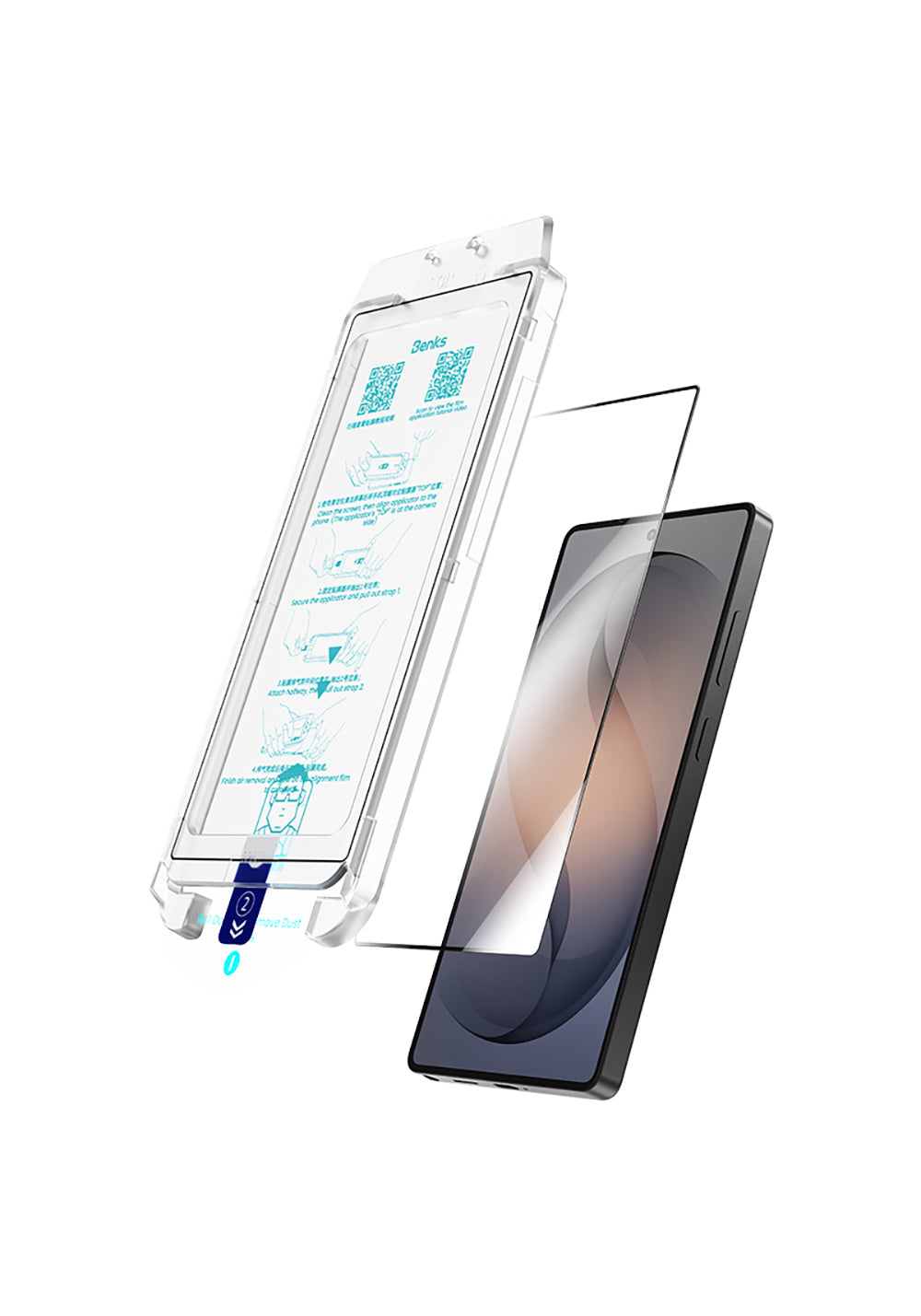Galaxy S26 Ultra Benks Glass Warrior Safir Cam Ekran Koruyucu + Kolay Uygulama Aparatı