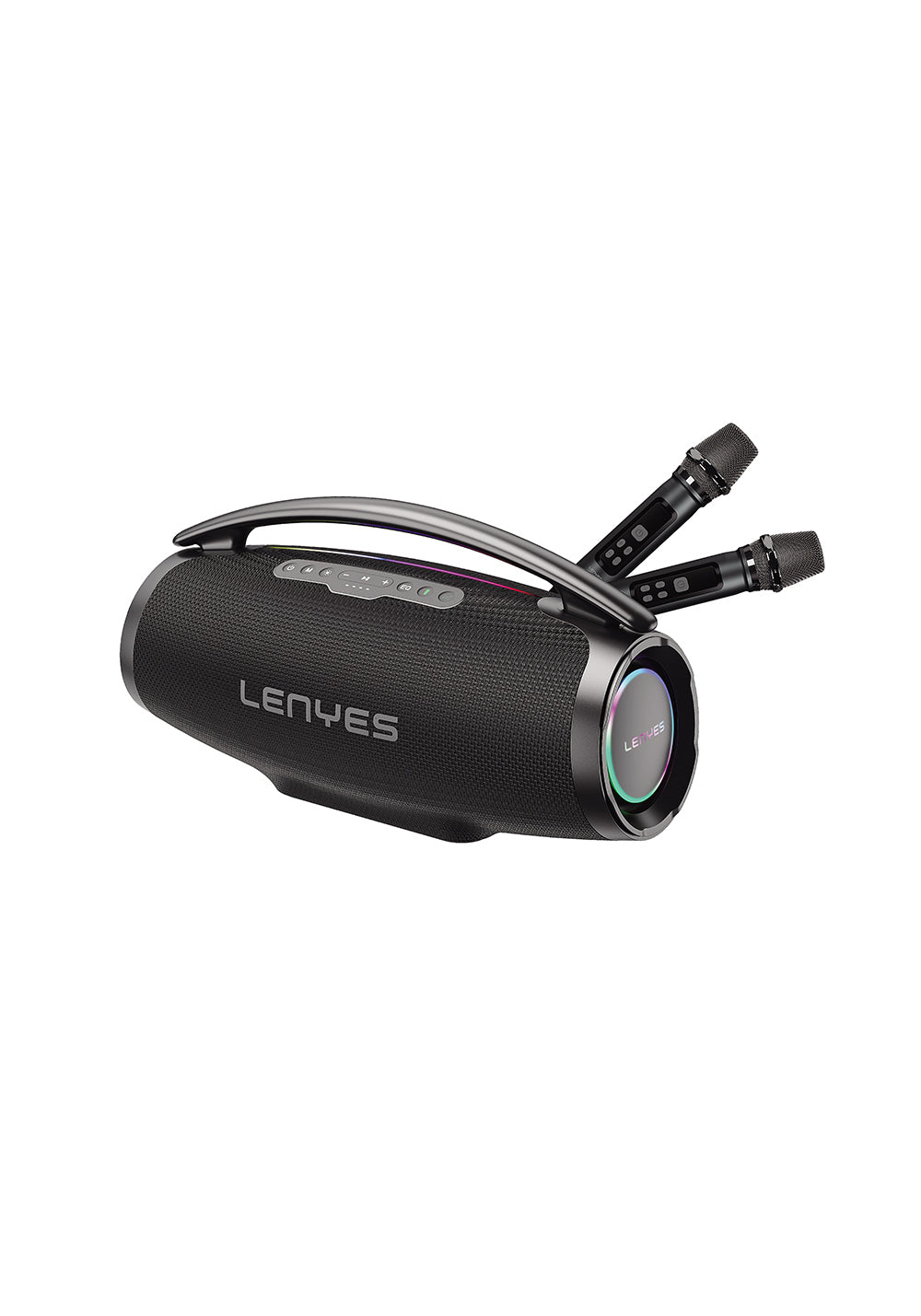 Lenyes Boost X Serisi RGB Işıklı Çift Mikrofonlu Taşınabilir Bluetooth Hoparlör v5.3 600W