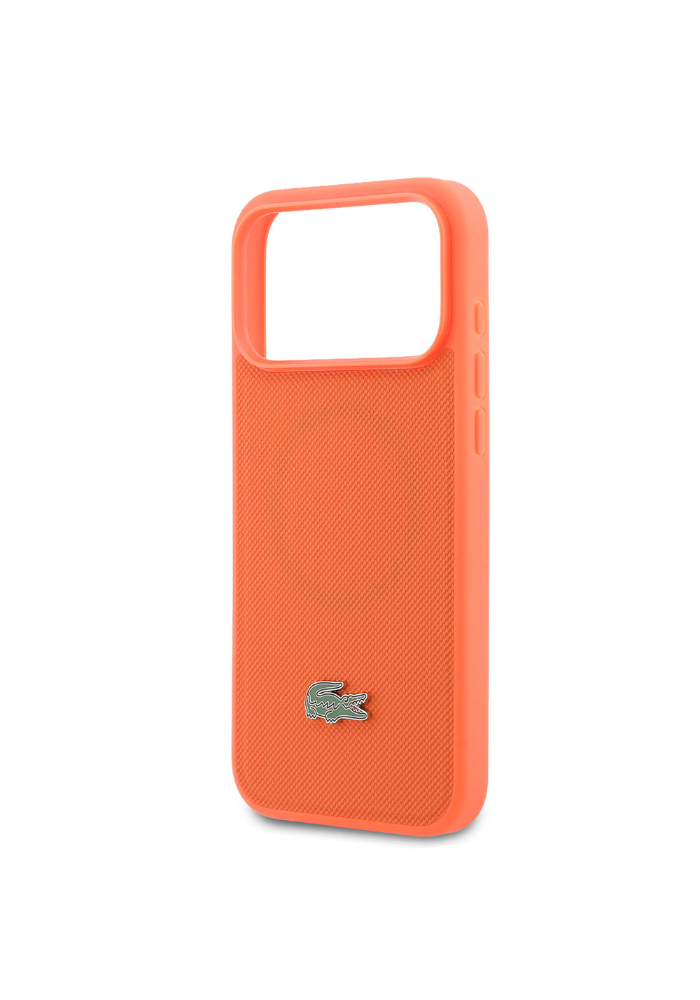 Apple iPhone 17 Pro Max Kılıf Lacoste Orijinal Lisanslı Manyetik Şarj Uyumlu PU Pike Desenli Metal Logolu Kapak