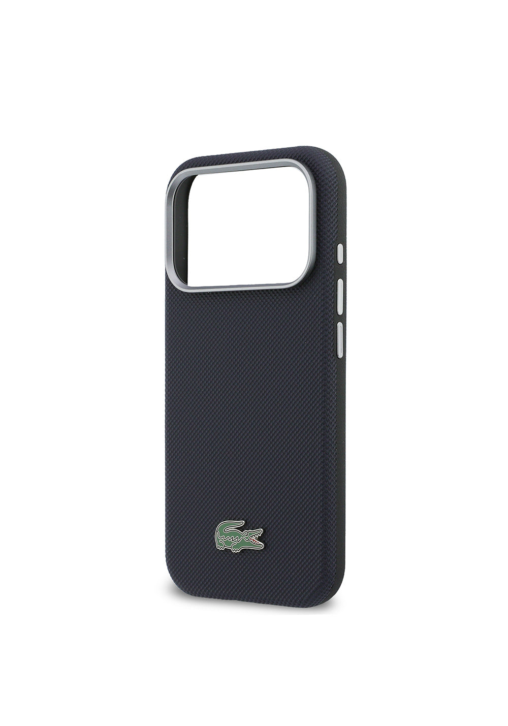 Apple iPhone 17 Pro Kılıf Lacoste Orijinal Lisanslı M-Safe Şarj Özellikli PVC Yarı Pike Desenli Arka Yüzey İkonik Timsah Dokuma Logolu Kapak