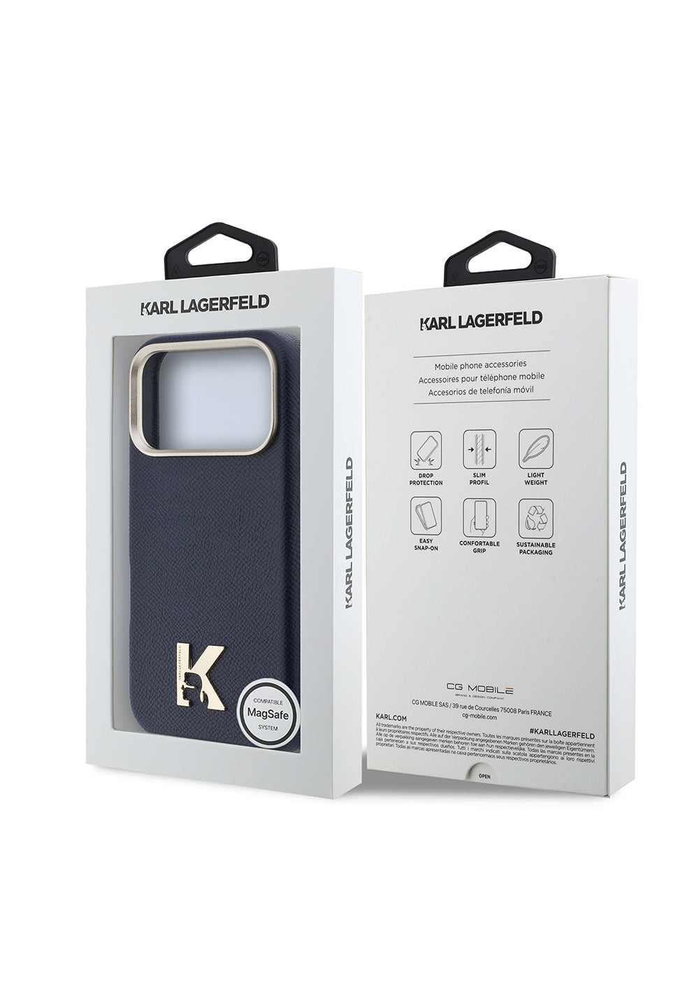Apple iPhone 17 Pro Kılıf Karl Lagerfeld Orijinal Lisanslı Manyetik Şarj Uyumlu Gold Kamera Çerçeveli KHEAD Metal Logolu PU Deri Kapak