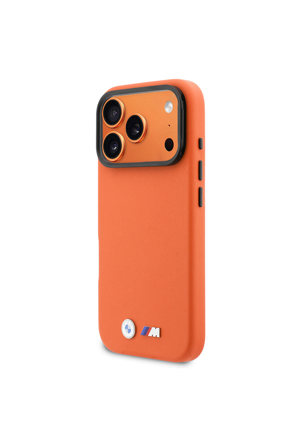 Apple iPhone 17 Pro Max Kılıf BMW Orijinal Lisanslı Manyetik Şarj Uyumlu Standlı Metal Kamera Çerçeveli M Logolu PU Deri Kapak