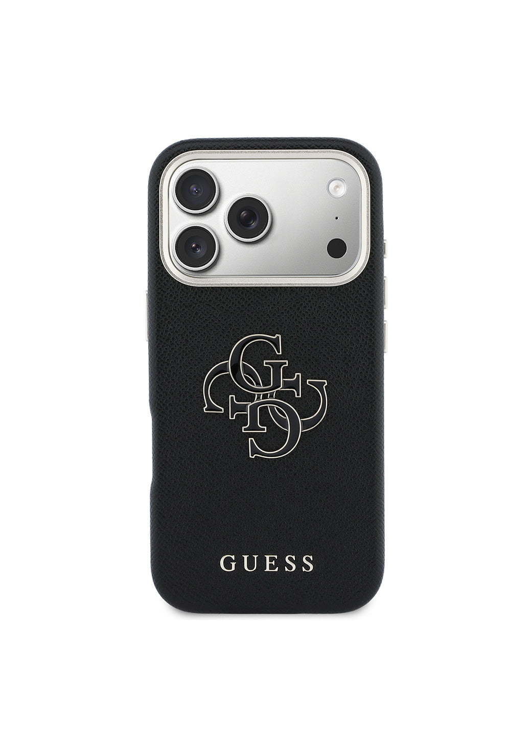 Apple iPhone 17 Pro Max Kılıf Guess Orijinal Lisanslı 4G Büyük Metal Kamera Çerçeveli PU Deri Resin Kapak