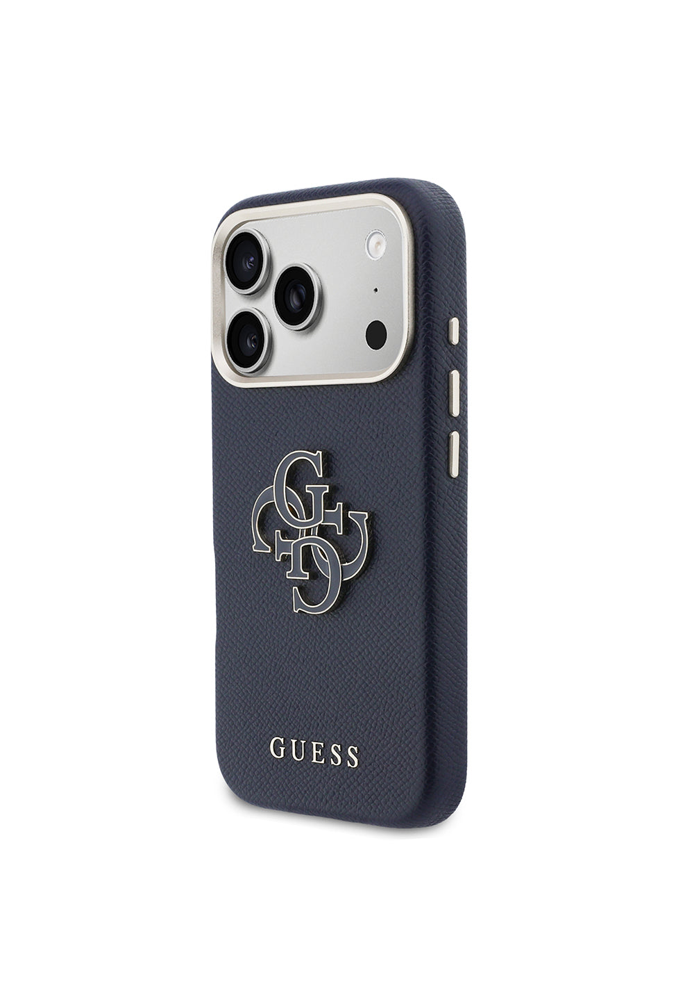 Apple iPhone 17 Pro Max Kılıf Guess Orijinal Lisanslı 4G Büyük Metal Kamera Çerçeveli PU Deri Resin Kapak