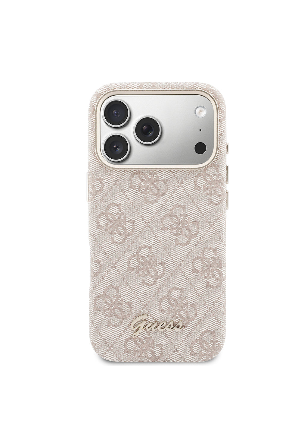 Apple iPhone 17 Pro Kılıf Guess Orijinal Lisanslı Manyetik Şarj Uyumlu Script Yazı Logolu 4G Desenli Kapak