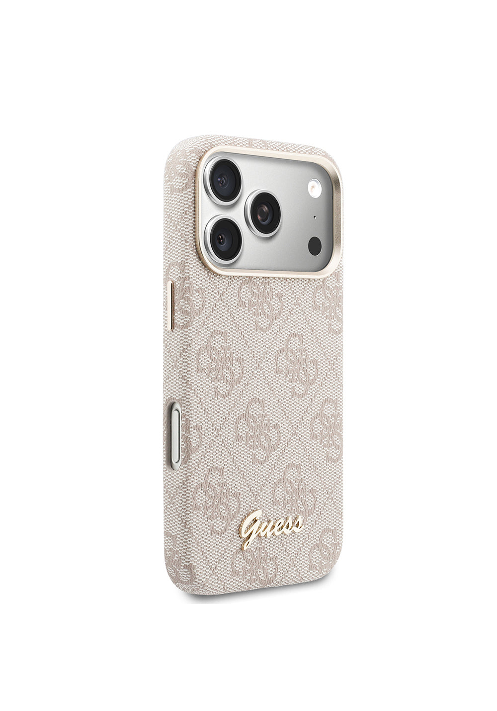 Apple iPhone 17 Pro Kılıf Guess Orijinal Lisanslı Manyetik Şarj Uyumlu Script Yazı Logolu 4G Desenli Kapak