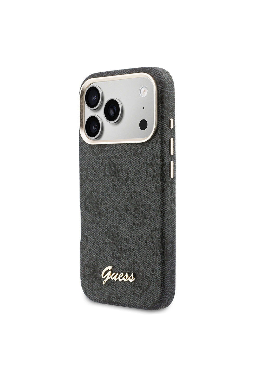 Apple iPhone 17 Pro Max Kılıf Guess Orijinal Lisanslı Manyetik Şarj Uyumlu Script Yazı Logolu 4G Desenli Kapak