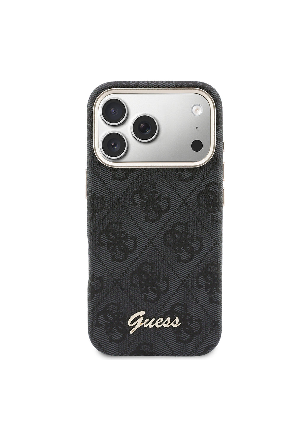 Apple iPhone 17 Pro Max Kılıf Guess Orijinal Lisanslı Manyetik Şarj Uyumlu Script Yazı Logolu 4G Desenli Kapak