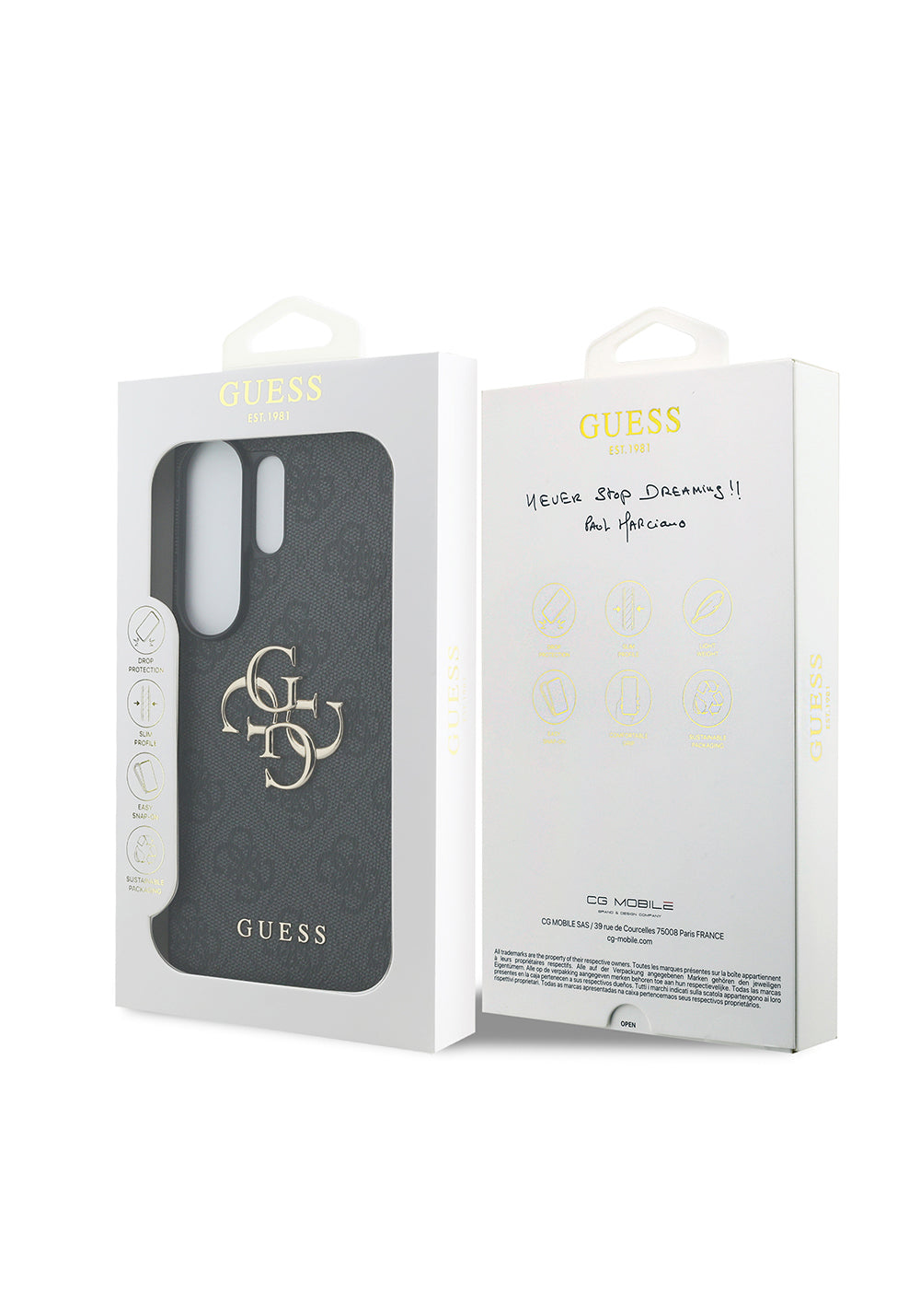 Galaxy S26 Ultra Kılıf Guess Orijinal Lisanslı PU Deri Büyük Metal Logo Dizaynlı Kapak