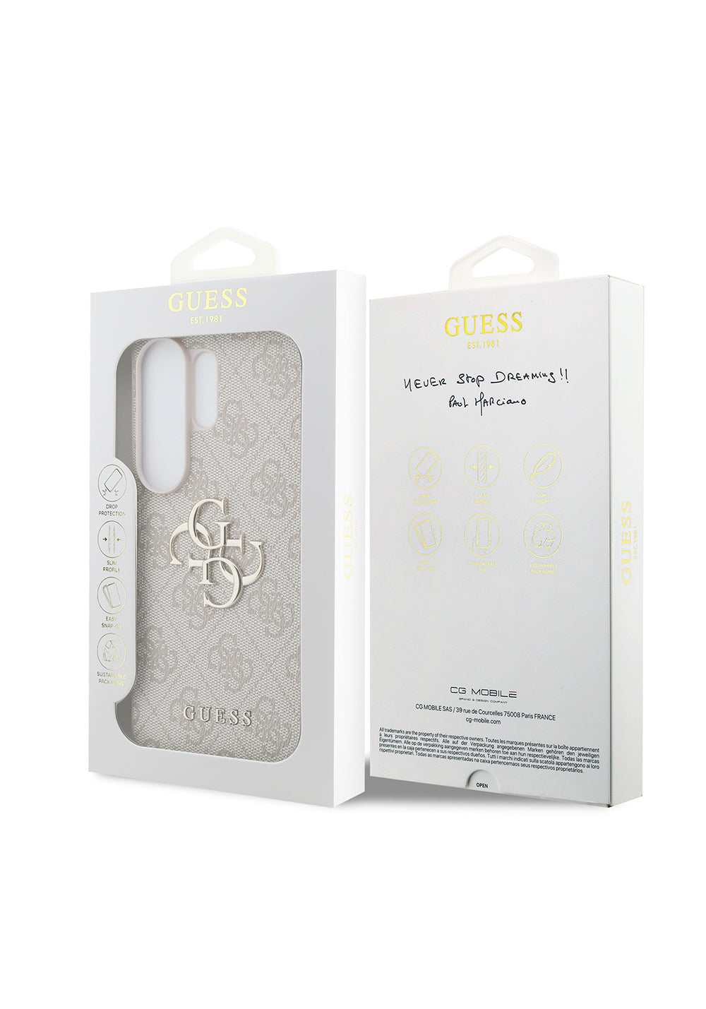 Galaxy S26 Ultra Kılıf Guess Orijinal Lisanslı PU Deri Büyük Metal Logo Dizaynlı Kapak
