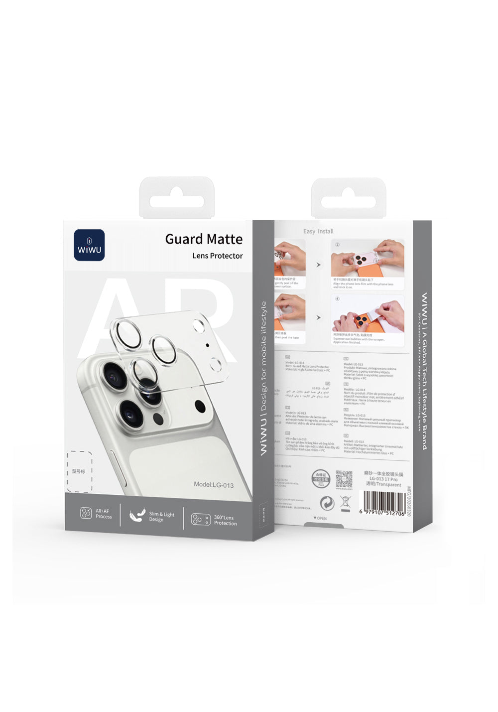 Apple iPhone 17 Pro Wiwu LG-013 Lens Guard Matte Kamera Lens Koruyucu