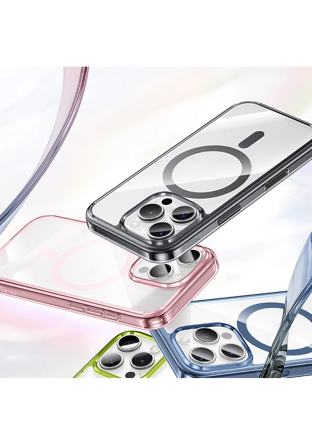 Apple iPhone 16 Pro Max Kılıf Manyetik Şarj Uyumlu Airbagli Şeffaf Benks LucentPro Serisi Kapak