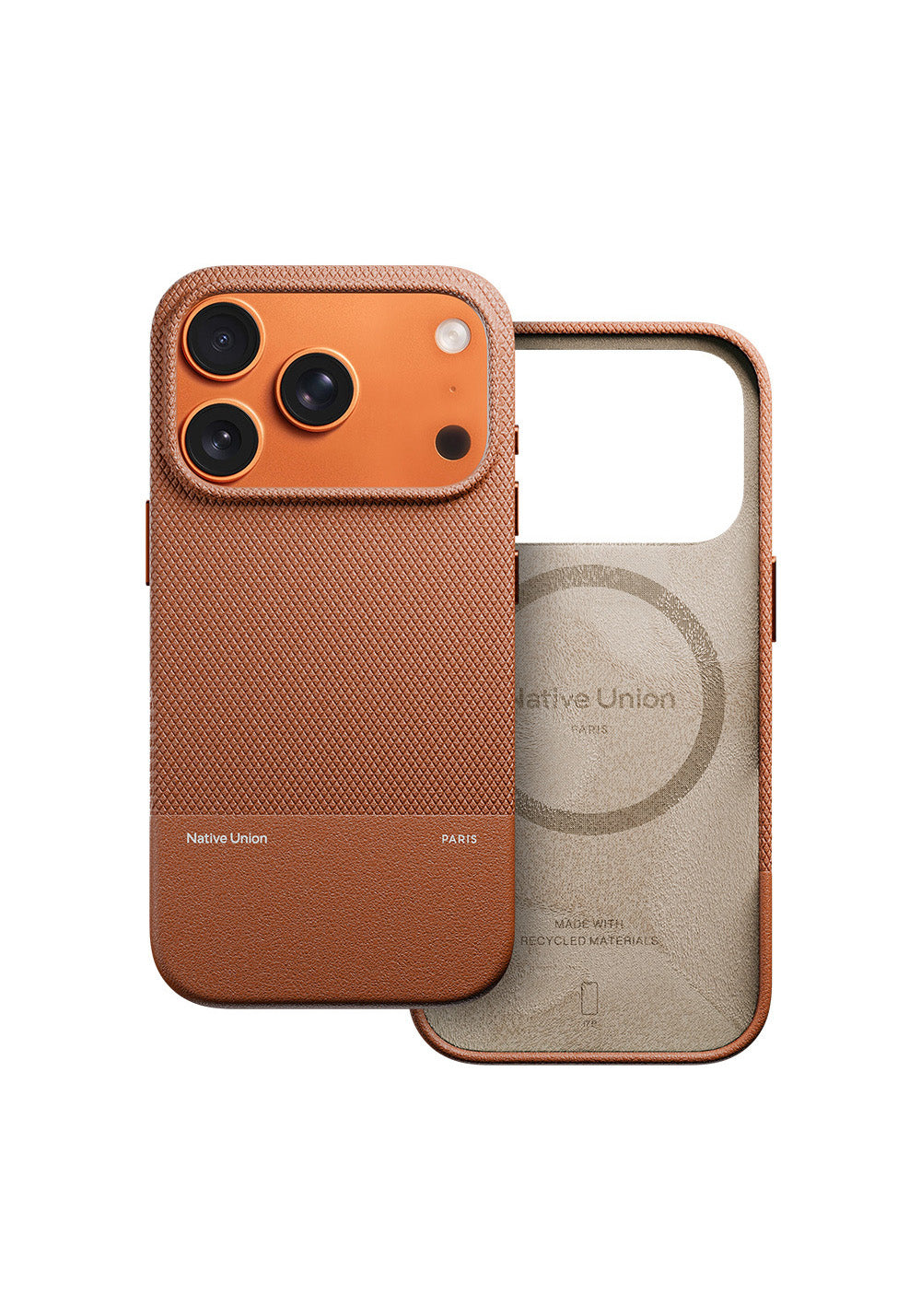 Apple iPhone 17 Pro Kılıf Manyetik Şarj Uyumlu Deri Dokulu Native Union RE Classic Serisi Kapak