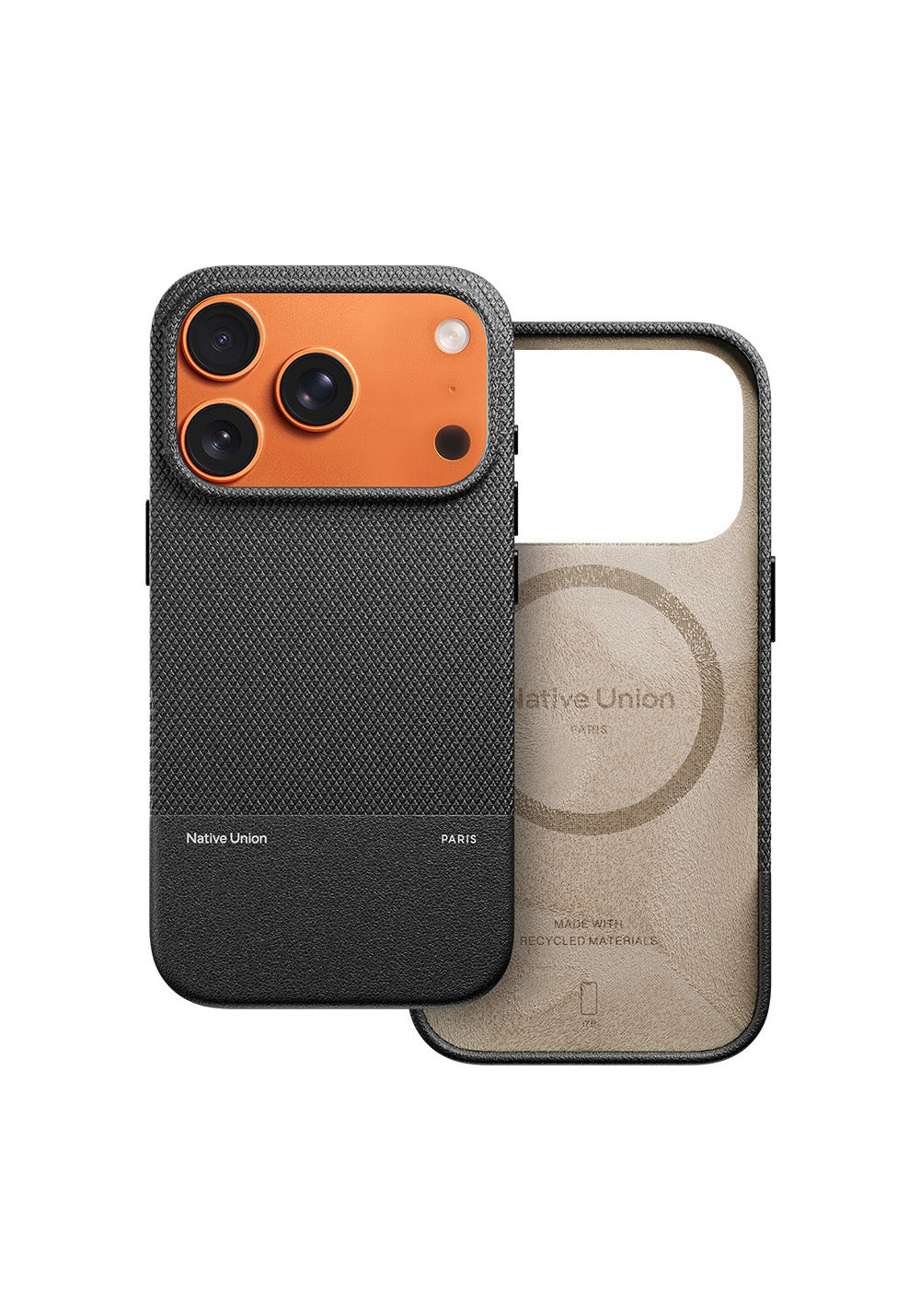 Apple iPhone 17 Pro Kılıf Manyetik Şarj Uyumlu Deri Dokulu Native Union RE Classic Serisi Kapak