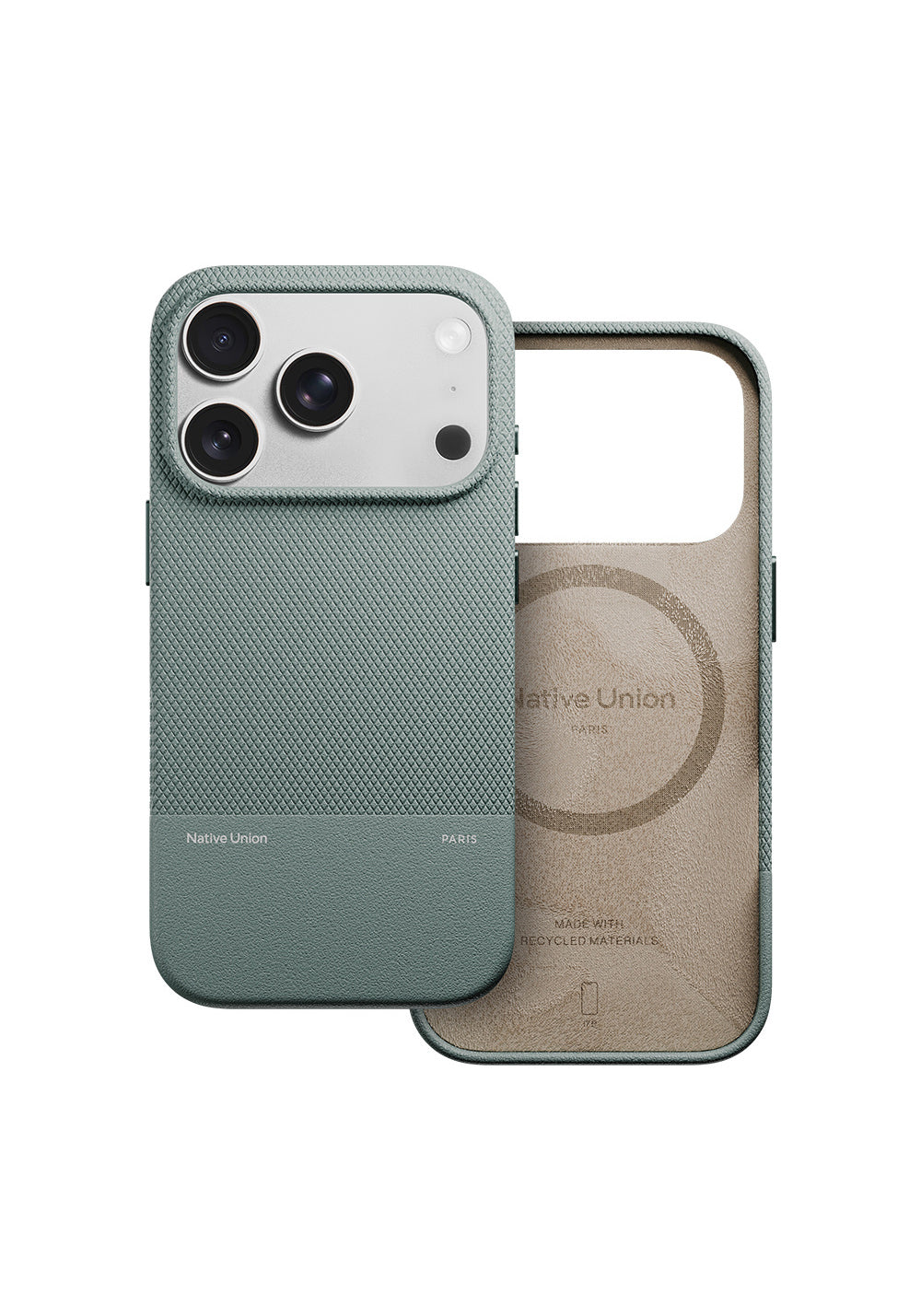 Apple iPhone 17 Pro Max Kılıf Manyetik Şarj Uyumlu Deri Dokulu Native Union RE Classic Serisi Kapak
