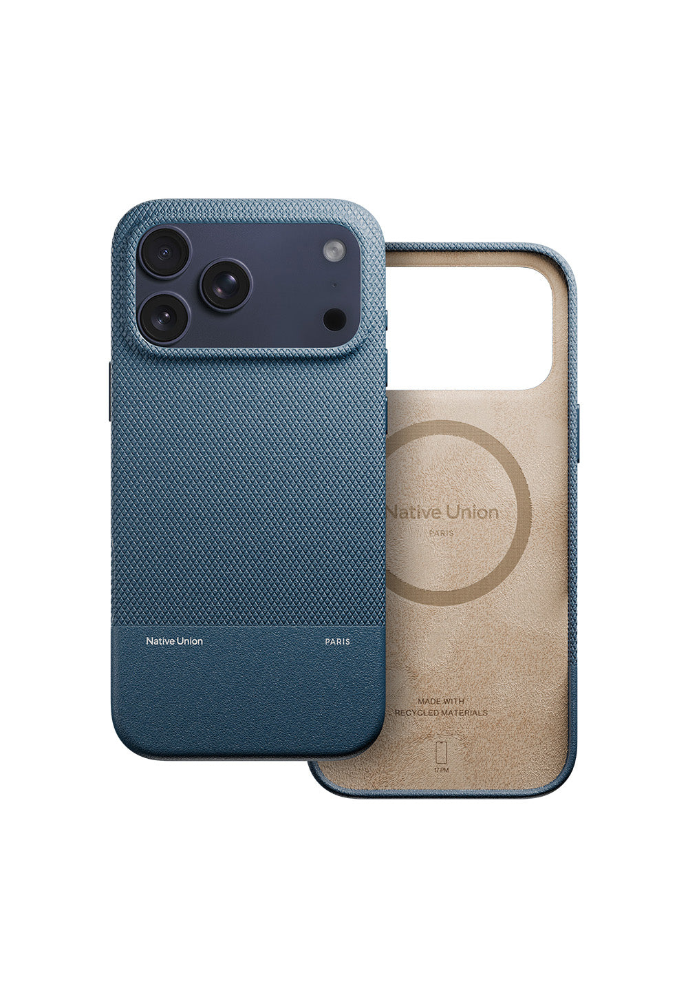Apple iPhone 17 Pro Max Kılıf Manyetik Şarj Uyumlu Deri Dokulu Native Union RE Classic Serisi Kapak