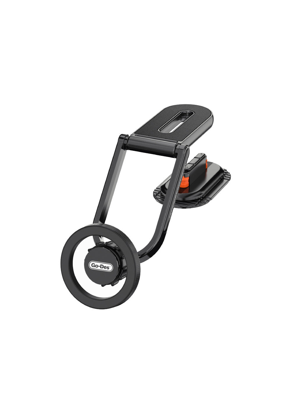 Go Des GD-HD275 Magnetik M-safe Uyumlu 360 Derece Dönebilen Düz Zemin Araç Telefon Tutucu
