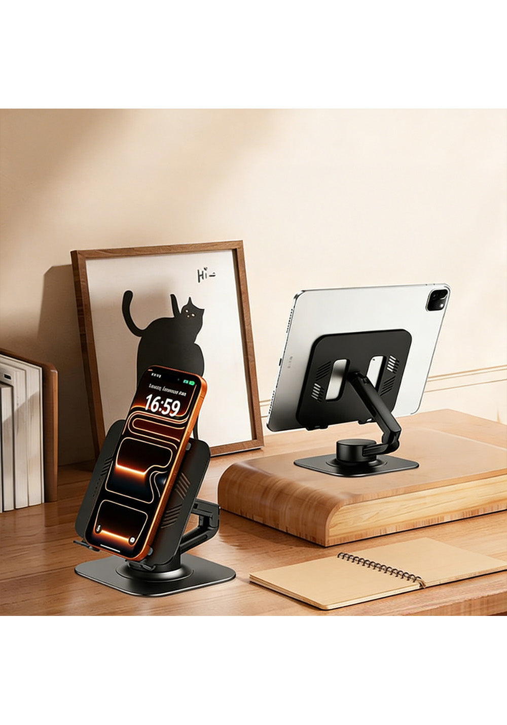 Go Des GD-HD378 Ayarlanabilir Katlanabilir 360 Derece Dönebilen Telefon ve Tablet Standı