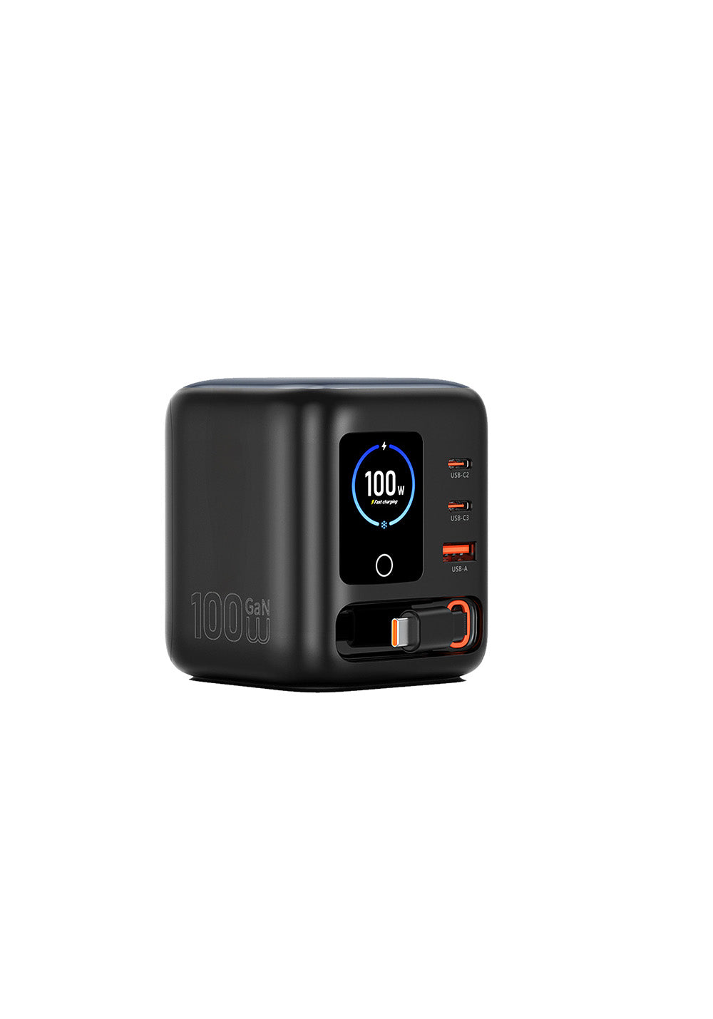 Wiwu Wi-G039 GaN Teknolojili Type-C Kablolu 4 Portlu Masaüstü Şarj İstasyonu 100W