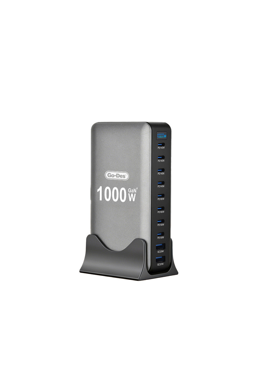 Go Des GD-B961 GaN Teknolojili 10 Portlu Masaüstü Şarj İstasyonu 1000W