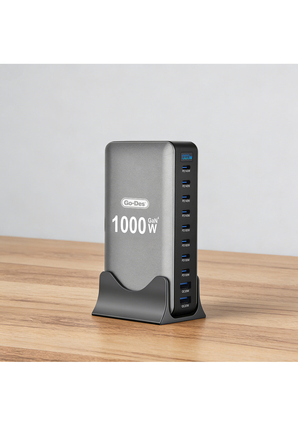 Go Des GD-B961 GaN Teknolojili 10 Portlu Masaüstü Şarj İstasyonu 1000W