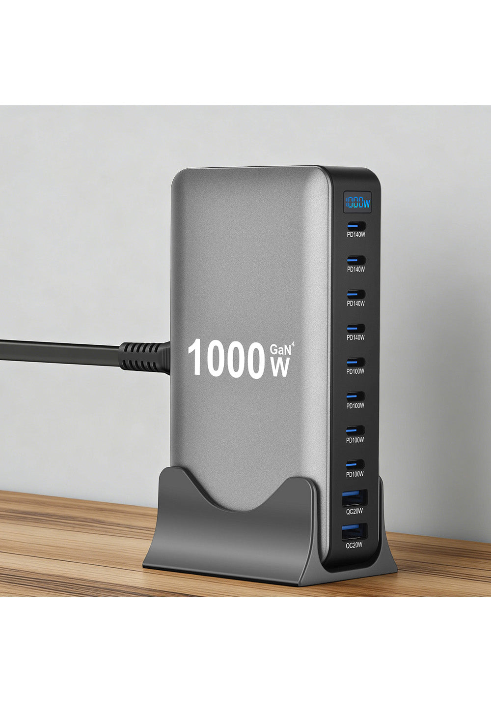 Go Des GD-B961 GaN Teknolojili 10 Portlu Masaüstü Şarj İstasyonu 1000W