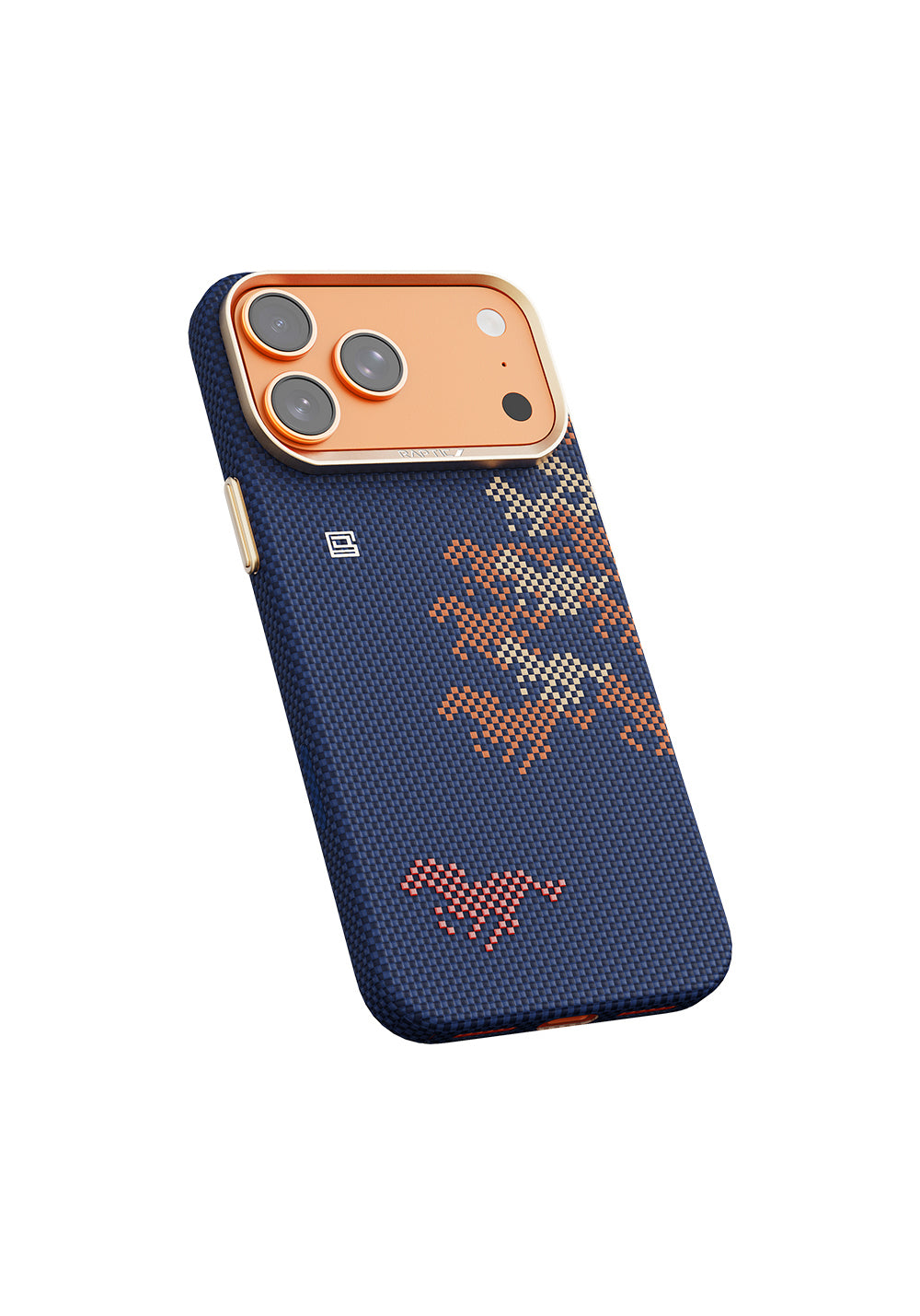 Apple iPhone 17 Pro Kılıf Manyetik Şarj Uyumlu Raptic Aramid Skin Chivalry Serisi Karbon Kapak