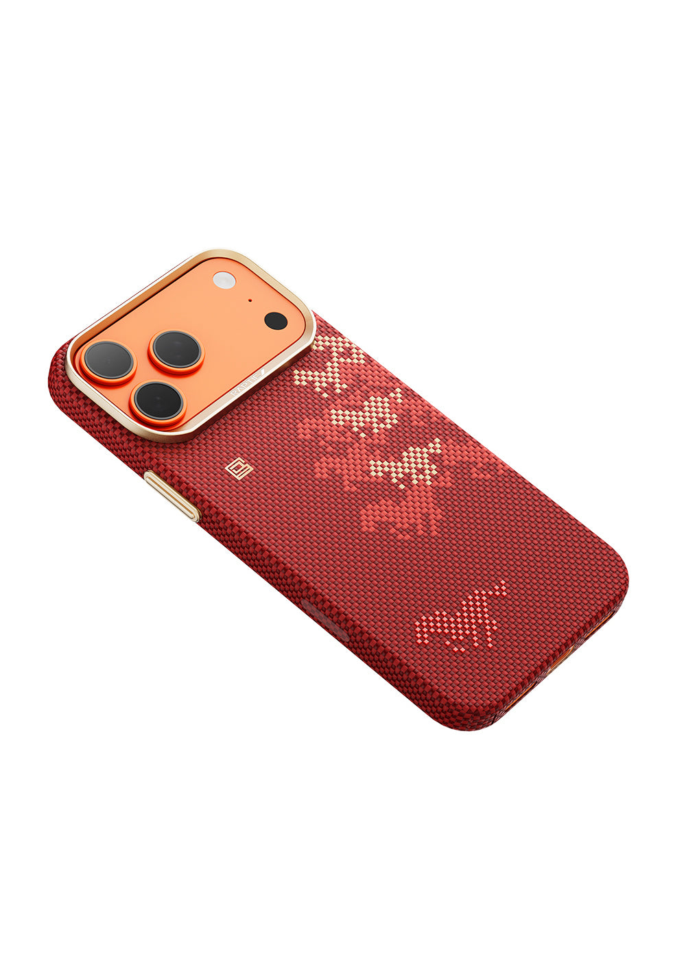 Apple iPhone 17 Pro Kılıf Manyetik Şarj Uyumlu Raptic Aramid Skin Chivalry Serisi Karbon Kapak