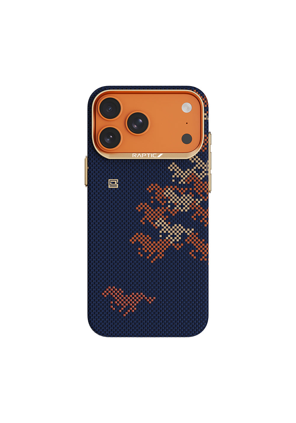 Apple iPhone 17 Pro Max Kılıf Manyetik Şarj Uyumlu Raptic Aramid Skin Chivalry Serisi Karbon Kapak