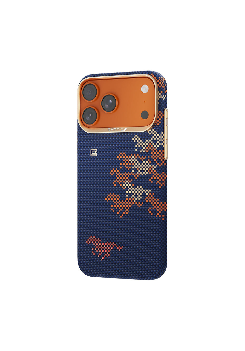 Apple iPhone 17 Pro Max Kılıf Manyetik Şarj Uyumlu Raptic Aramid Skin Chivalry Serisi Karbon Kapak