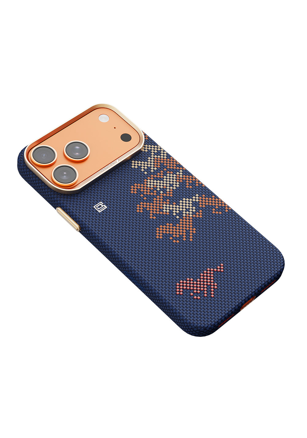 Apple iPhone 17 Pro Max Kılıf Manyetik Şarj Uyumlu Raptic Aramid Skin Chivalry Serisi Karbon Kapak