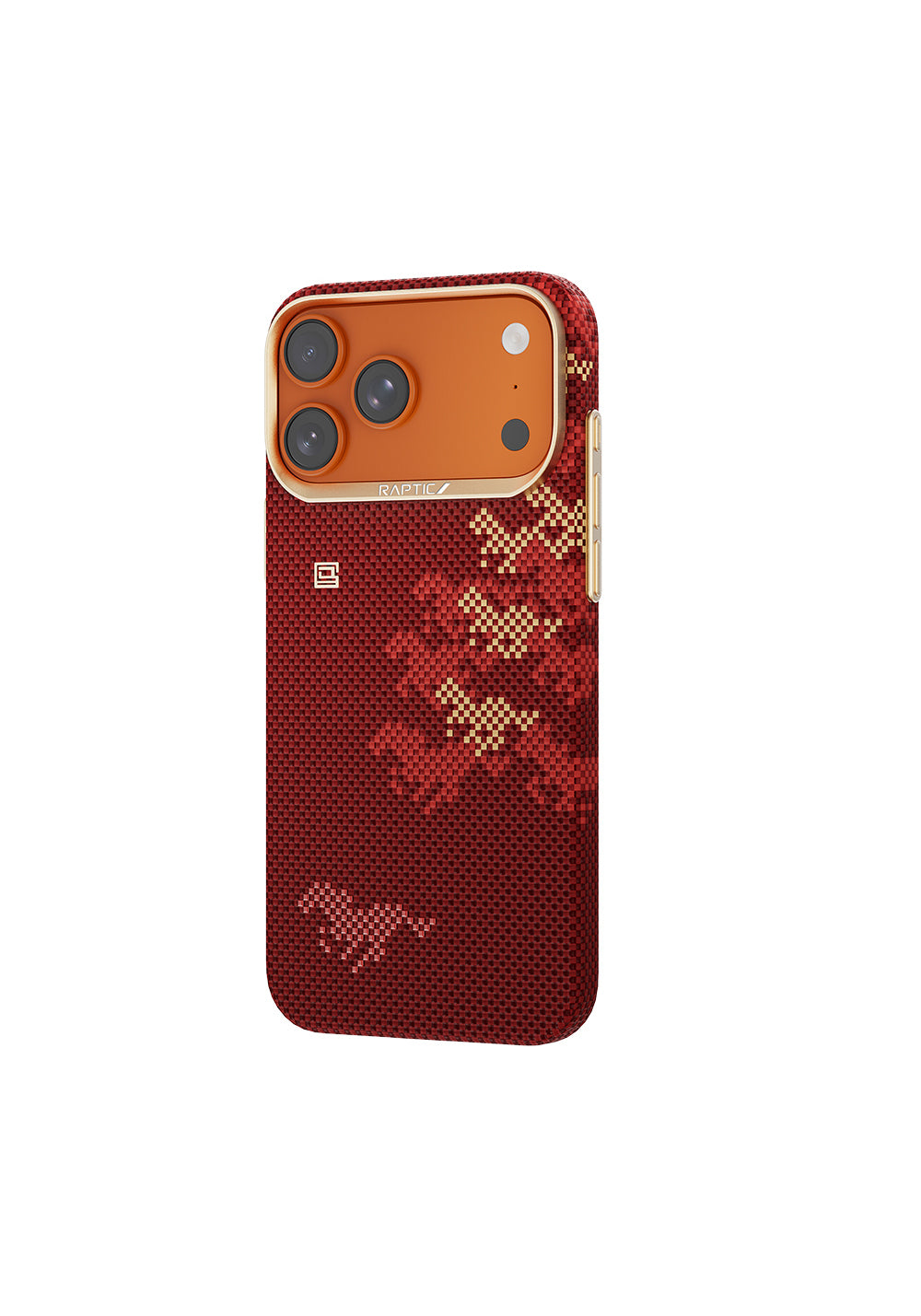 Apple iPhone 17 Pro Max Kılıf Manyetik Şarj Uyumlu Raptic Aramid Skin Chivalry Serisi Karbon Kapak